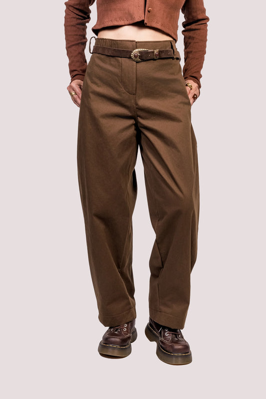 Magnífica | Calça Sarja Barrel Leg Algodão - Fuá Ateliê