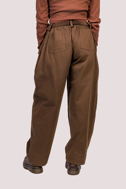 Magnífica | Calça Sarja Barrel Leg Algodão - Fuá Ateliê