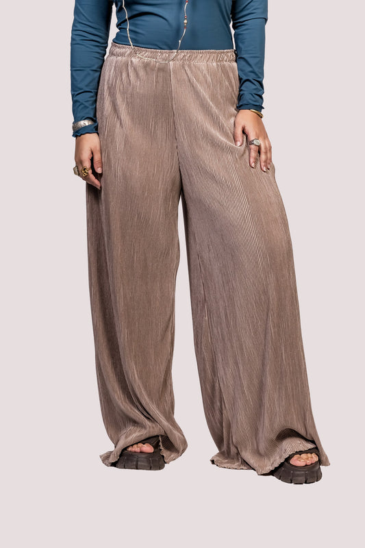 Invertida | Calça Aveludada Mini Plissado - Fuá Ateliê