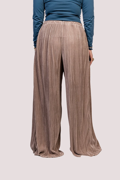 Invertida | Calça Aveludada Mini Plissado - Fuá Ateliê