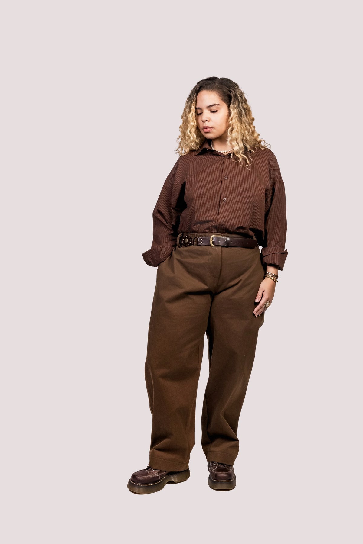 Magnífica | Calça Sarja Barrel Leg Algodão - Fuá Ateliê
