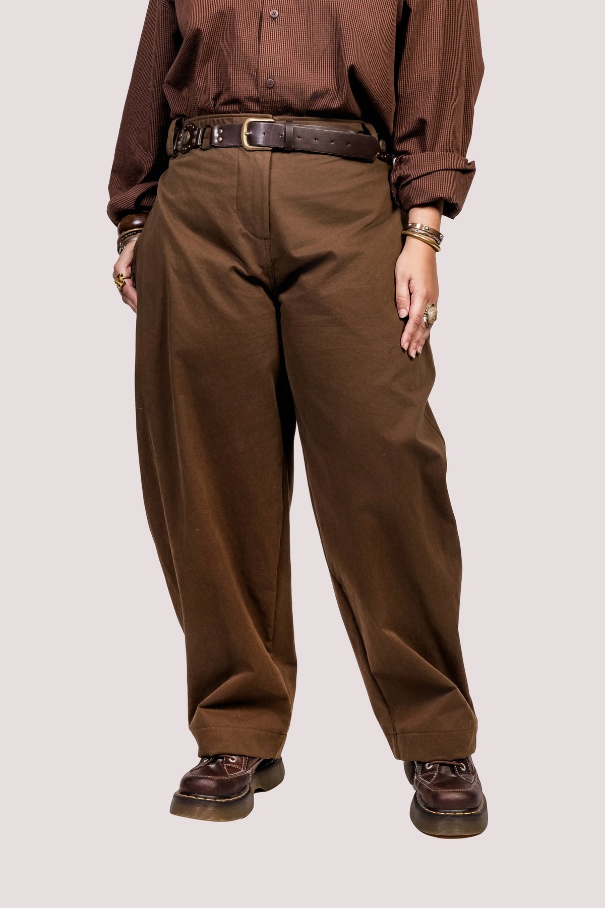 Magnífica | Calça Sarja Barrel Leg Algodão - Fuá Ateliê