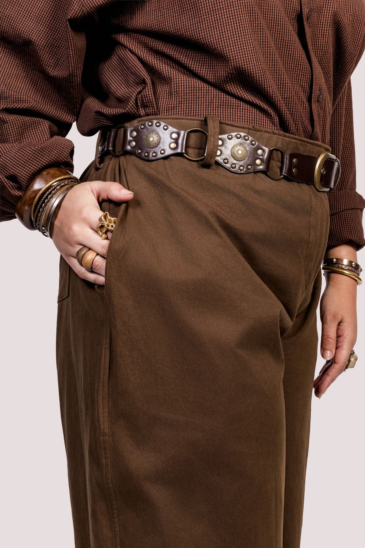 Magnífica | Calça Sarja Barrel Leg Algodão - Fuá Ateliê