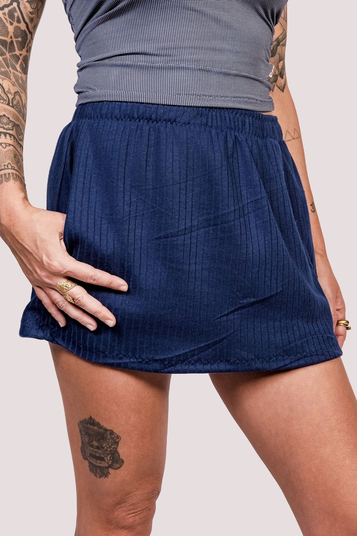 Gló | Saia Malha Bolso Faca Cordão - Fuá Ateliê