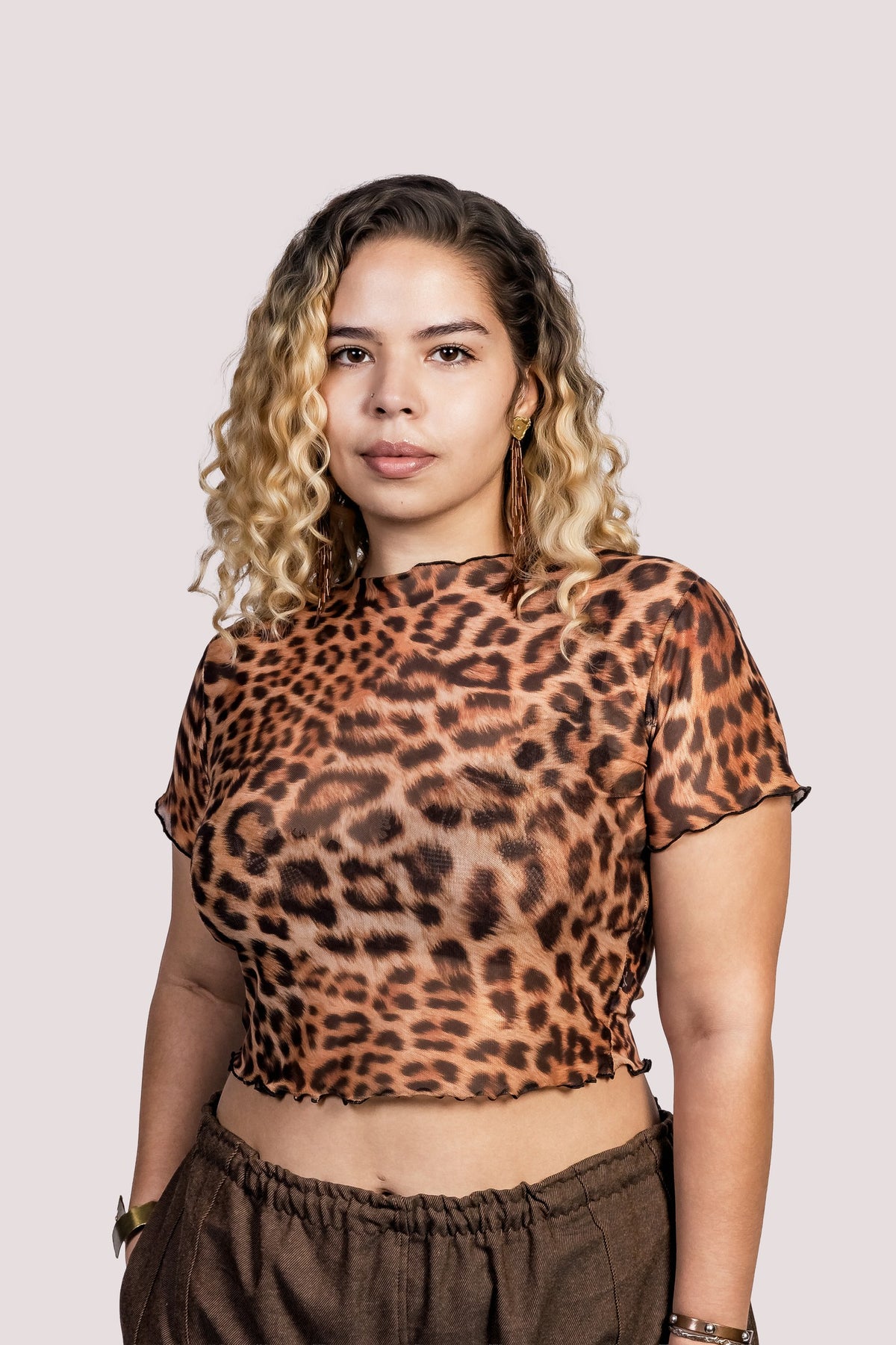 Golinha | Cropped gola fechada • tule oncinha - Fuá Ateliê