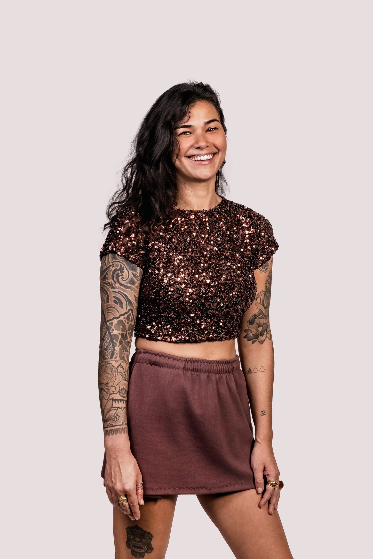 Majestade | Blusa Paetê Shape Básico - Fuá Ateliê