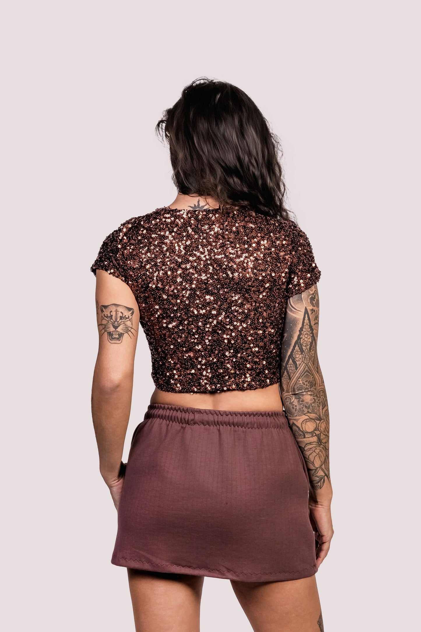 Majestade | Blusa Paetê Shape Básico - Fuá Ateliê