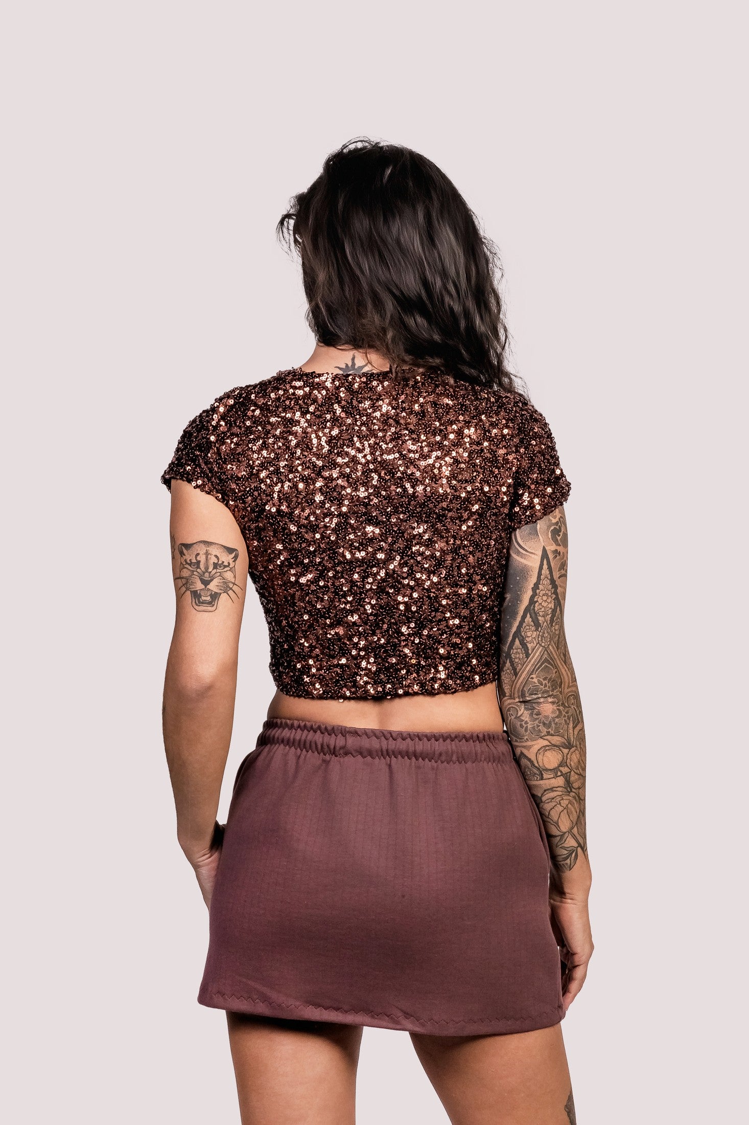 Majestade | Blusa Paetê Shape Básico - Fuá Ateliê