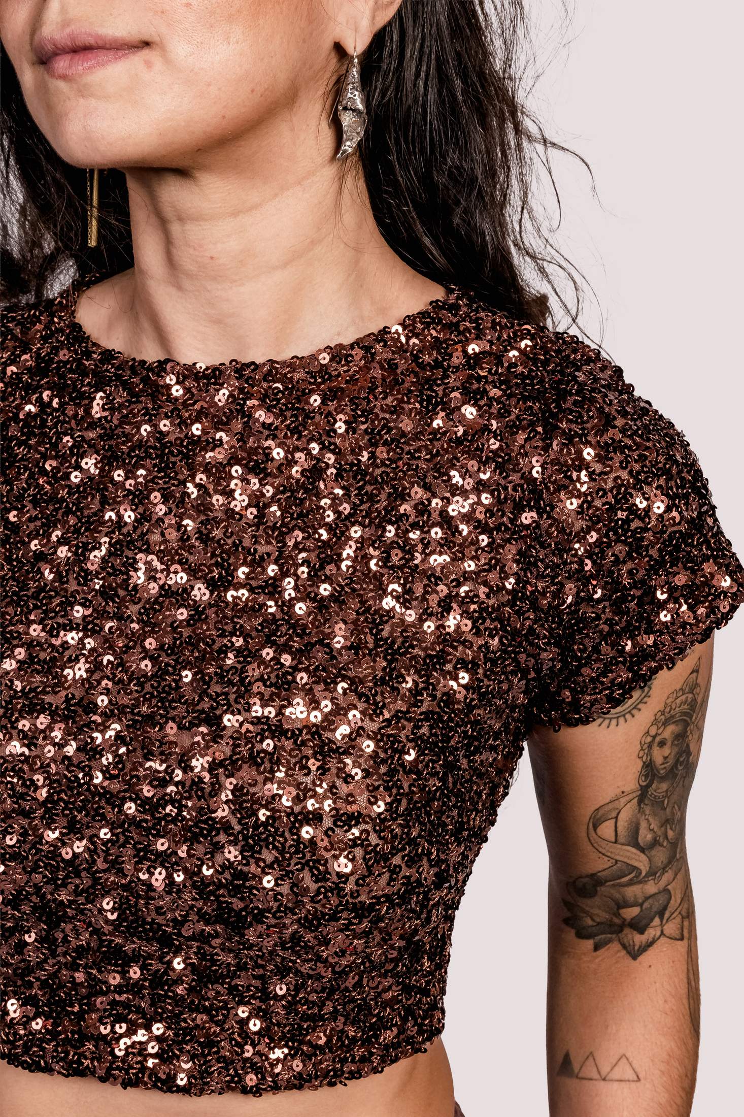 Majestade | Blusa Paetê Shape Básico - Fuá Ateliê