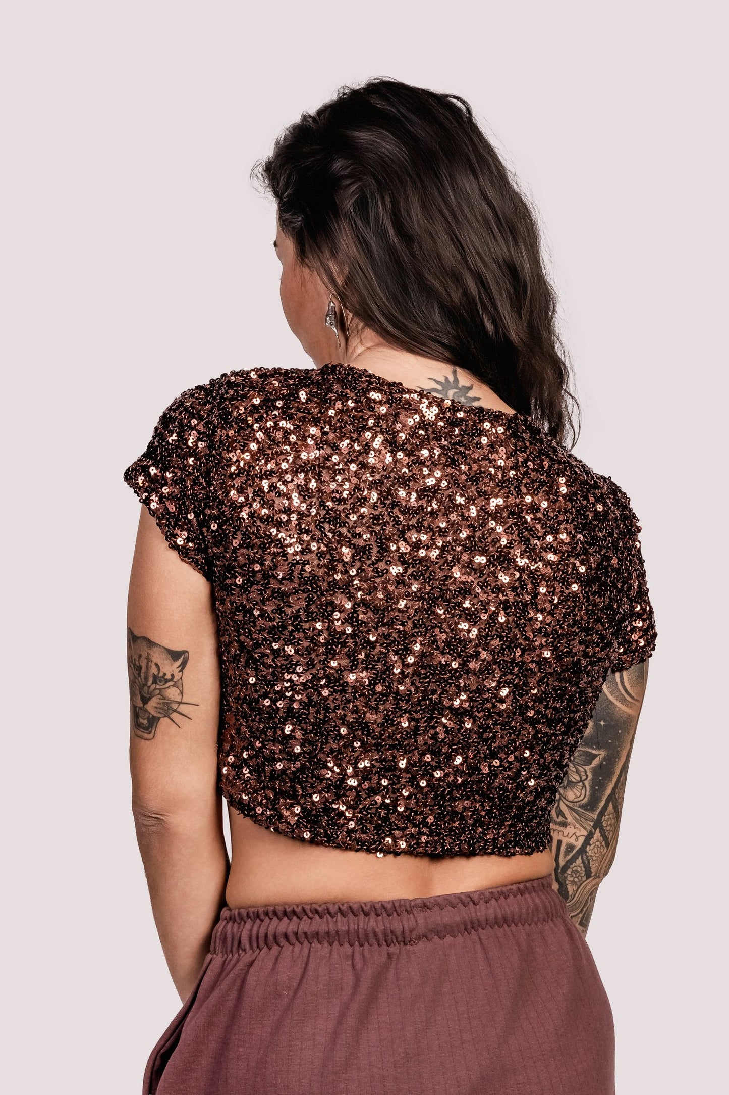 Majestade | Blusa Paetê Shape Básico - Fuá Ateliê