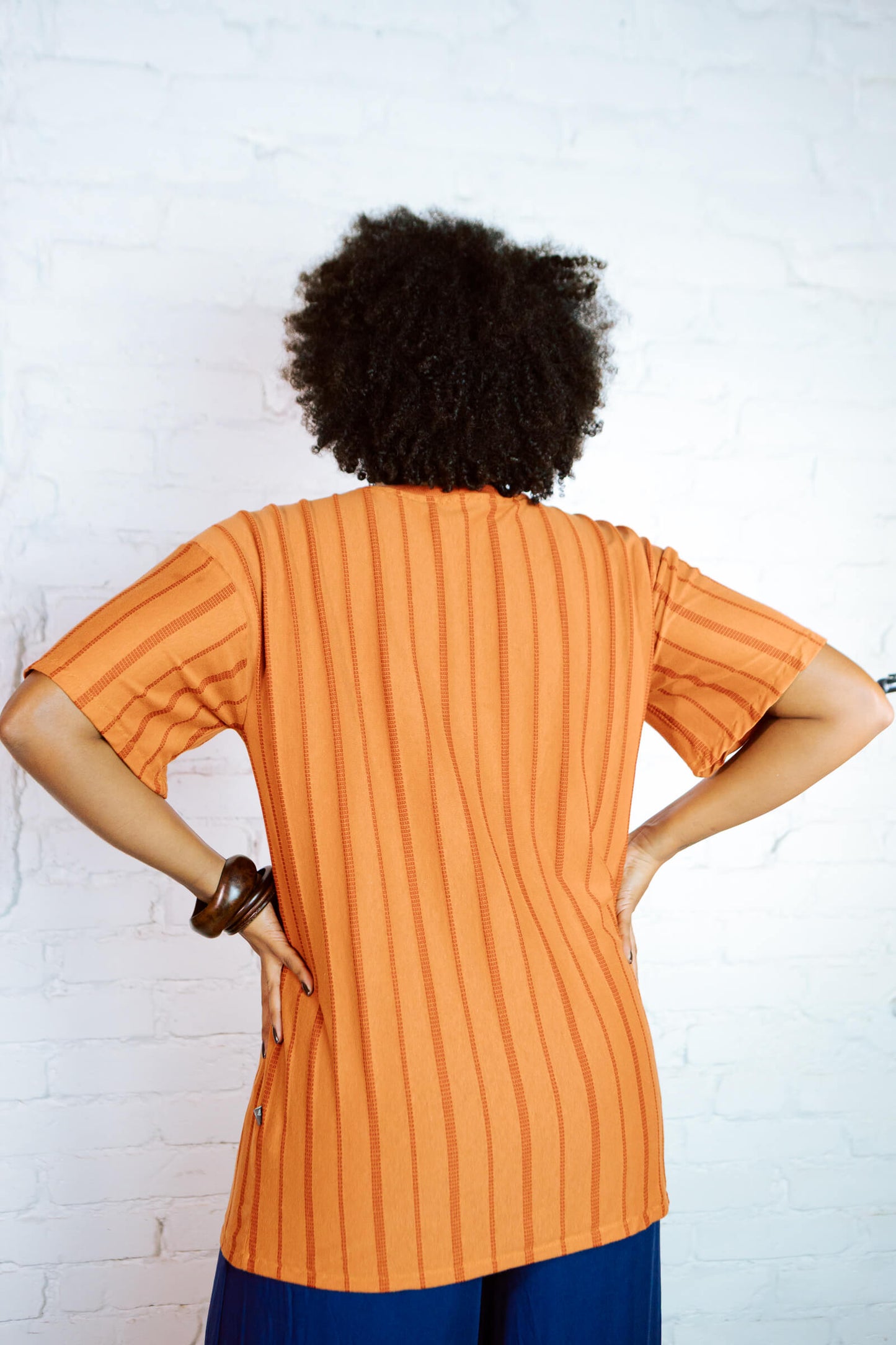 Crua | Blusa solta 󠁯•󠁏󠁏 algodão laranja - Fuá Ateliê