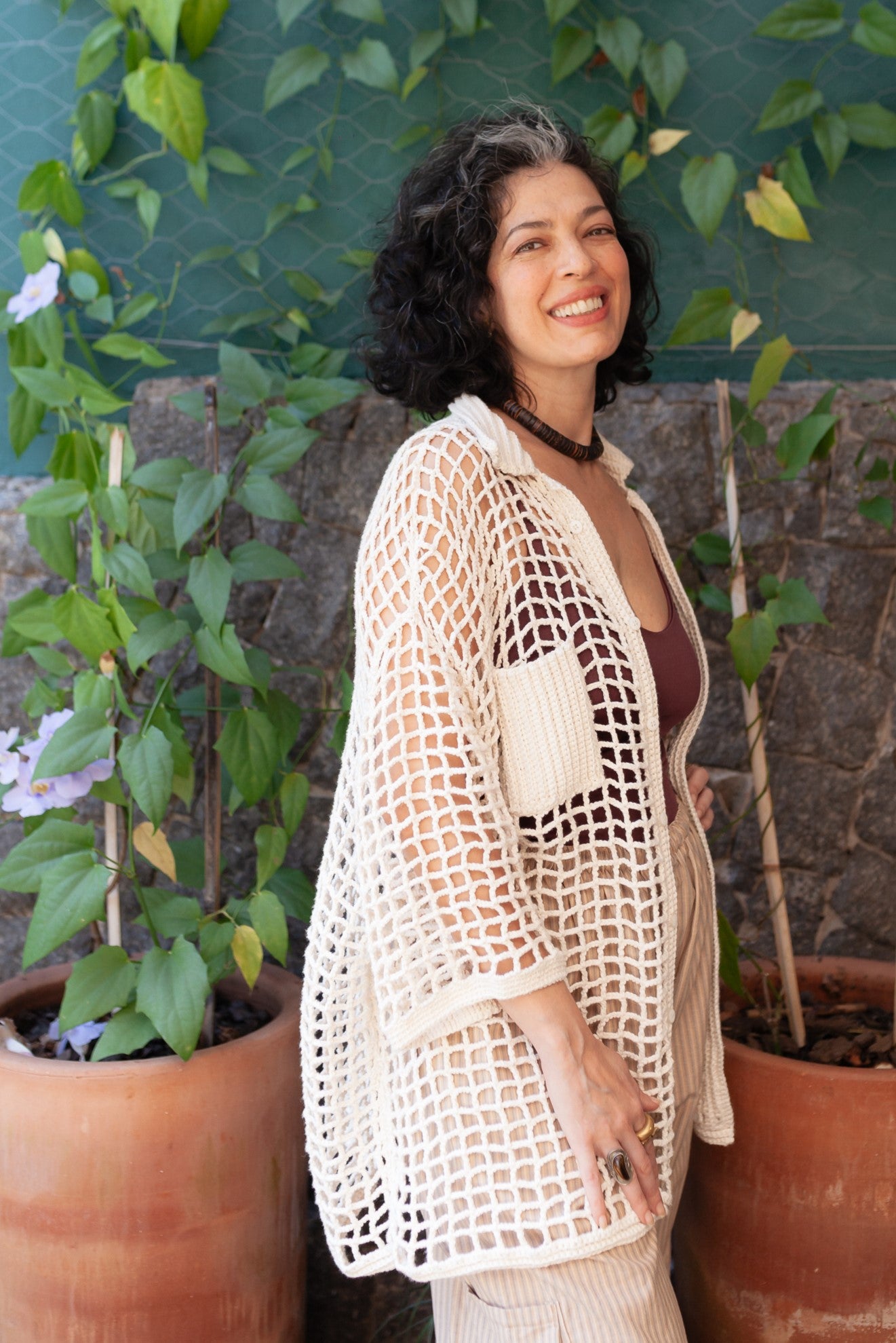 Camisa Cosmo Crochê (SOB DEMANDA) - Fuá Ateliê