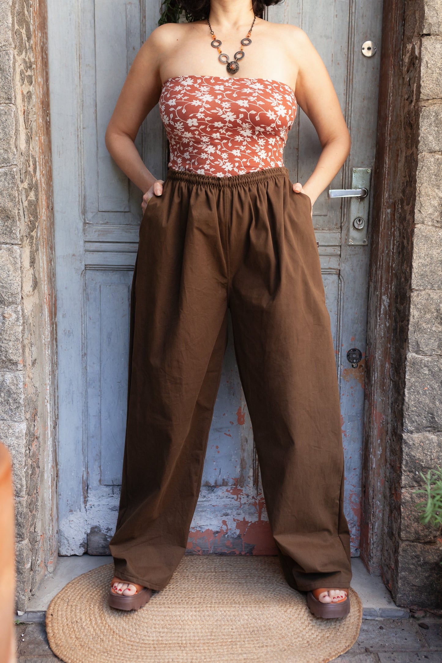 Leoa | Calça reta 󠁯•󠁏󠁏 sarja algodão - Fuá Ateliê