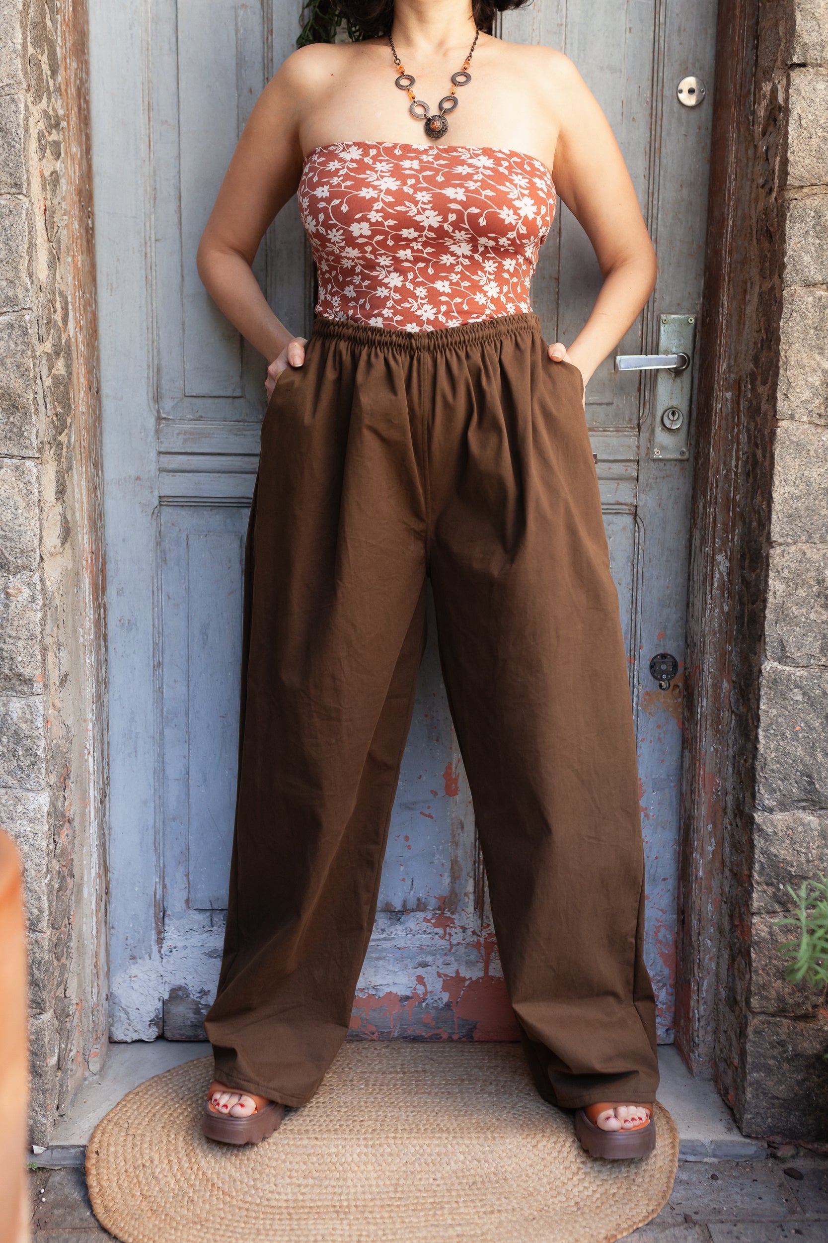 Leoa | Calça reta 󠁯•󠁏󠁏 sarja algodão - Fuá Ateliê