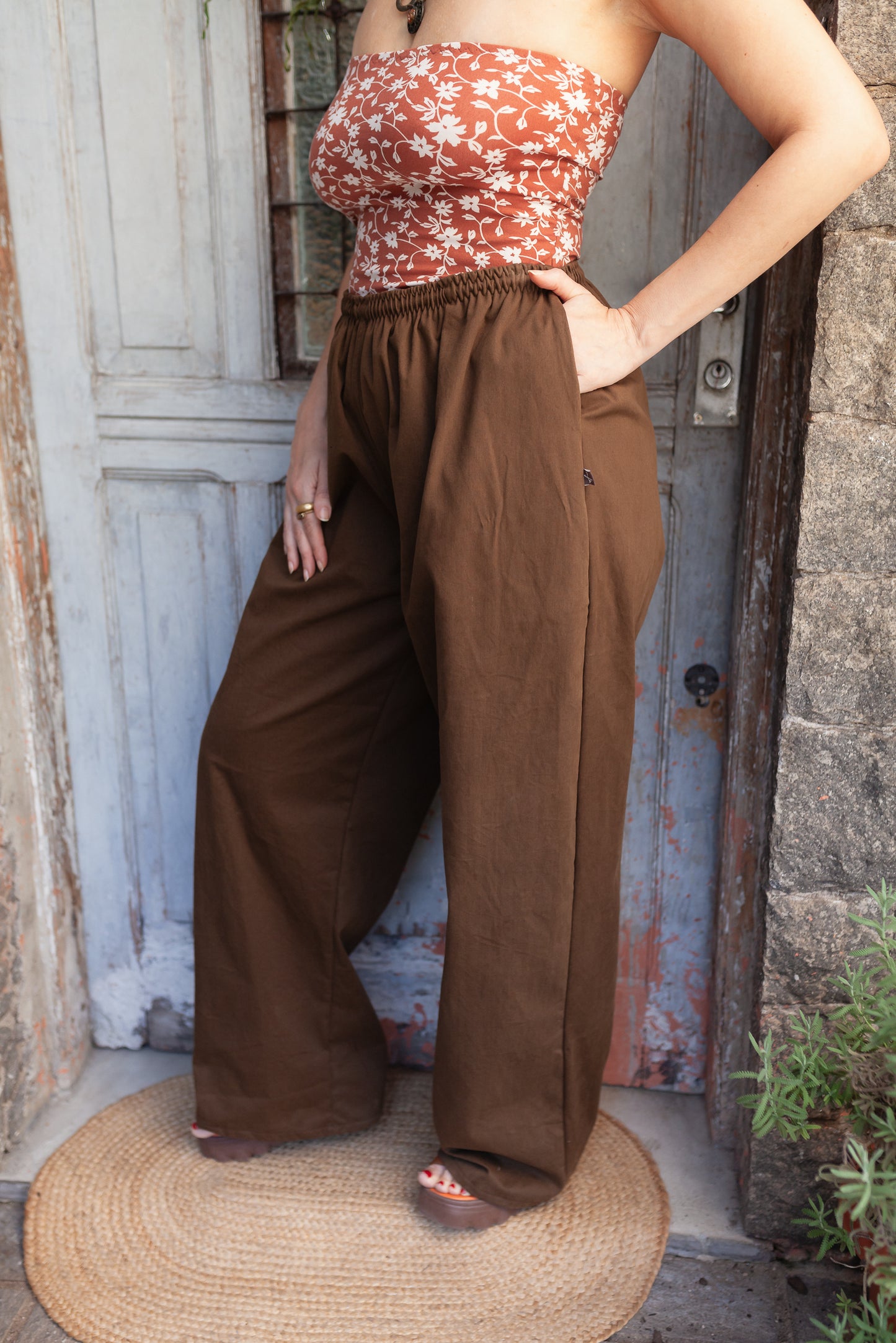 Leoa | Calça reta 󠁯•󠁏󠁏 sarja algodão - Fuá Ateliê