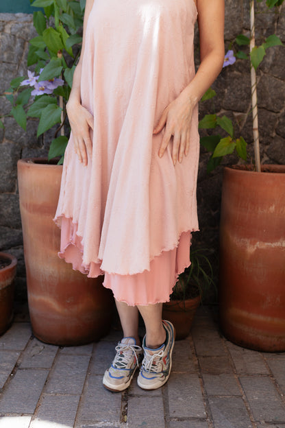 Vestido leveza | godê dupla face - Fuá Ateliê