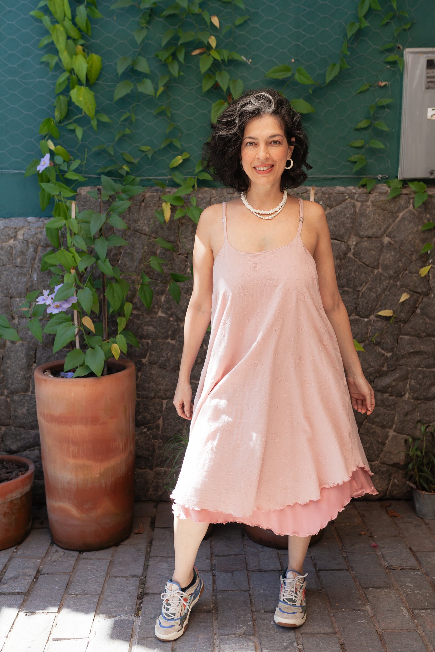 Vestido leveza | godê dupla face - Fuá Ateliê