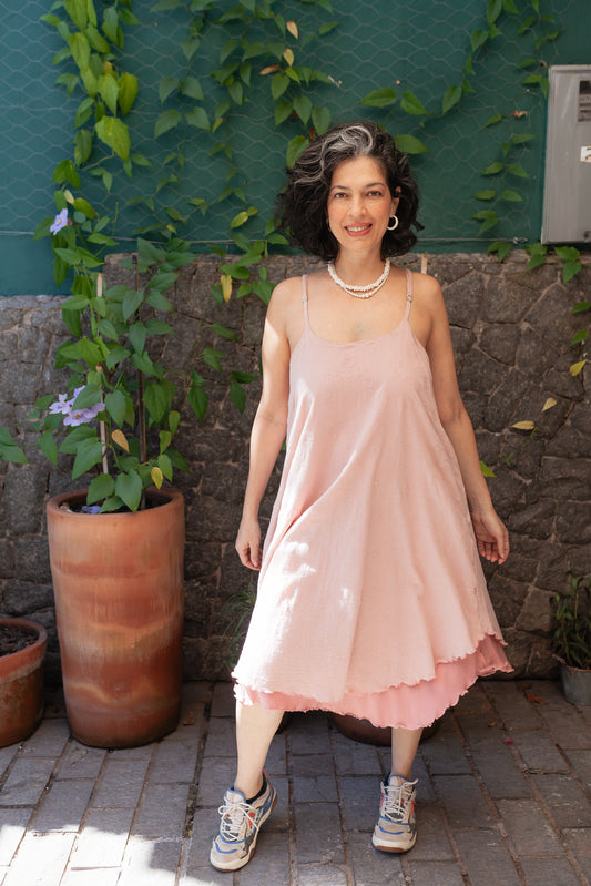 Vestido leveza | godê dupla face - Fuá Ateliê