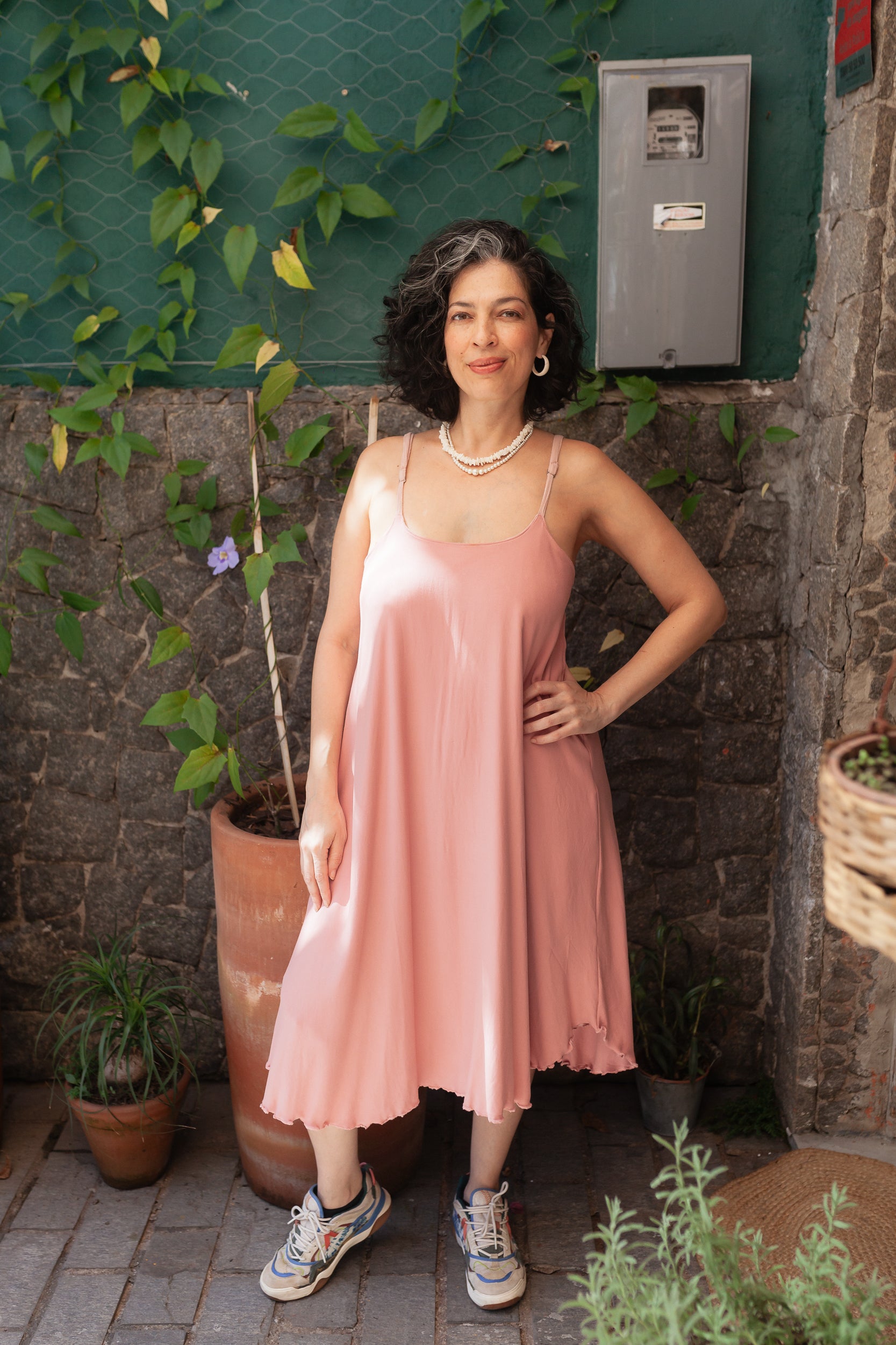 Vestido leveza | godê dupla face - Fuá Ateliê