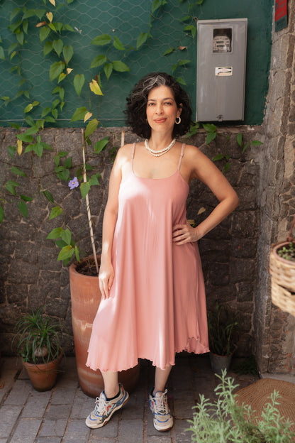 Vestido leveza | godê dupla face - Fuá Ateliê