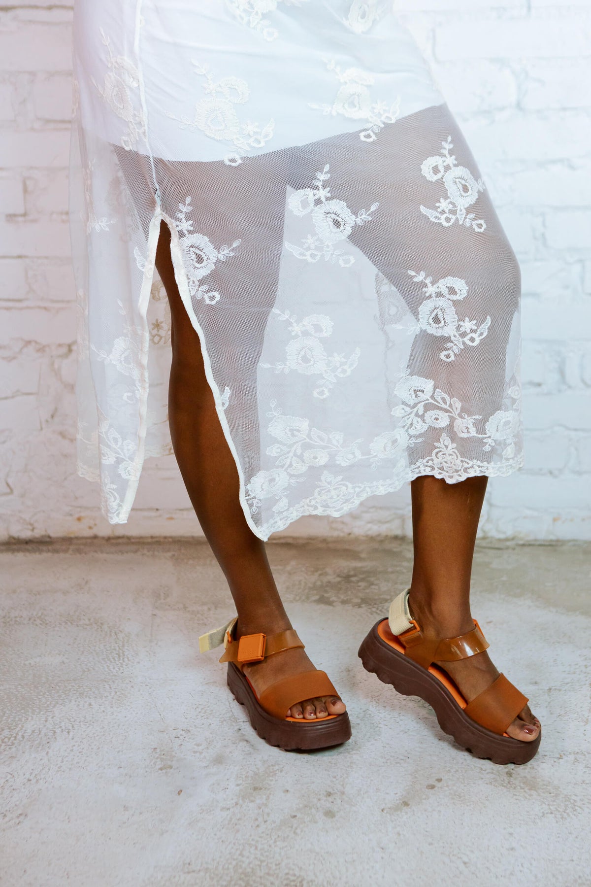 Renda - se | Saia midi 󠁯•󠁏󠁏 renda algodão branca - Fuá Ateliê